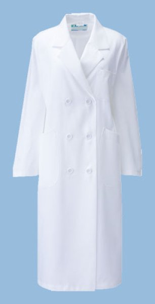 画像1: レディス診察衣Ｗ型長袖・Ｓ型長袖 (1)