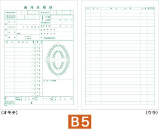 レセック対応歯科診療録（B5）社保家族１号紙（赤刷）｜いいすと